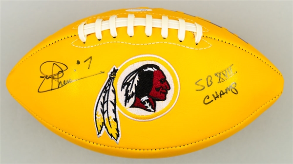 Joe Theismann Signed Washington Redskins Football with "SB XVII Champ" Annotation - JSA Authenticated