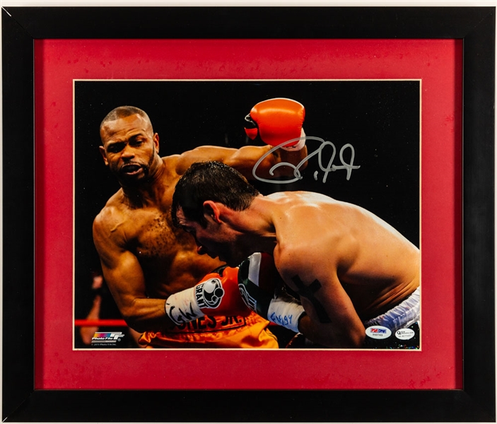 Roy Jones Jr. Signed Framed Photo with PSA/DNA COA (16" x 19")