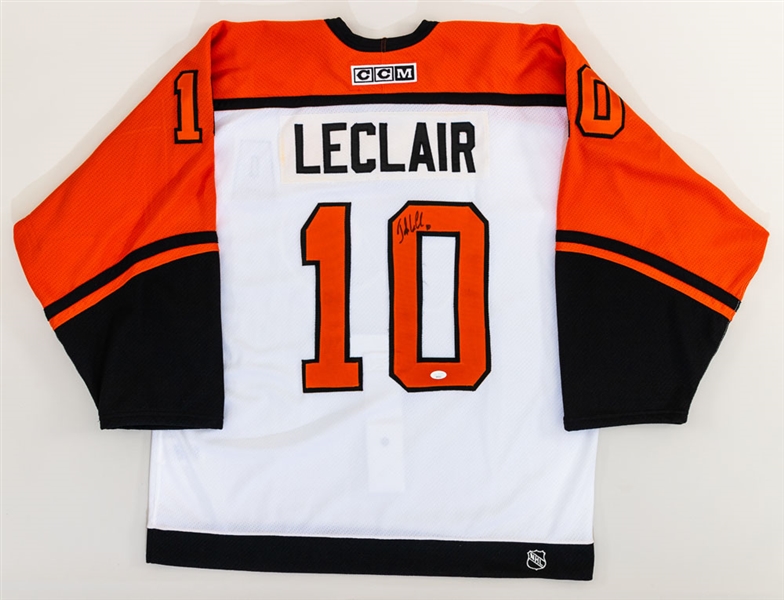 John LeClair and Mark Recchi Signed Philadelphia Flyers Jerseys - JSA Authenticated