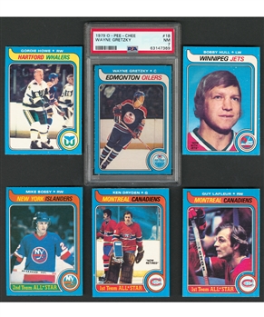 1979-80 O-Pee-Chee Hockey Complete 396-Card Set Including Graded PSA 7 Wayne Gretzky Rookie Card