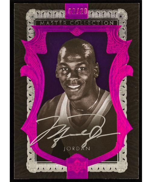 2016 Upper Deck All-Time Greats Master Collection Autographs Purple Basketball Card #MC-MJ Michael Jordan (02/20)