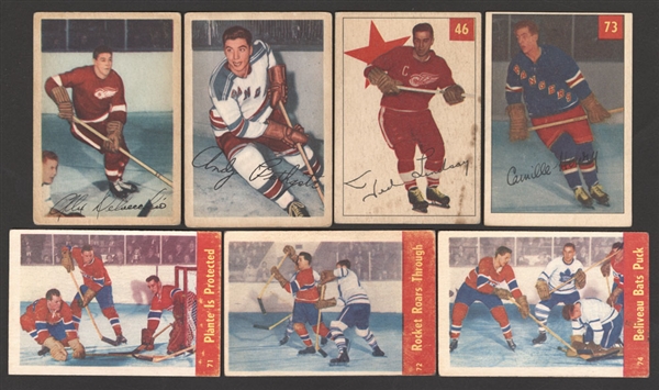 1953-54, 1954-55 and 1955-56 Parkhurst Hockey Starter/Near Complete Card Sets (3)