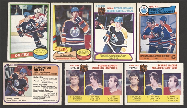 Wayne Gretzky 1980s and 1990s O-Pee-Chee and Other Brands Hockey Card Collection of 120+