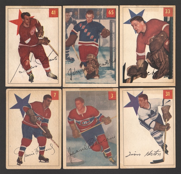 1954-55 Parkhurst Hockey Near Complete Card Set (99/100)