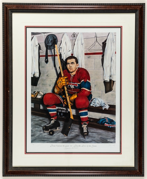 Maurice Richard Signed "For the Love of the Game" Montreal Canadiens Framed Limited-Edition Print #747/999 with COA (32" x 38")