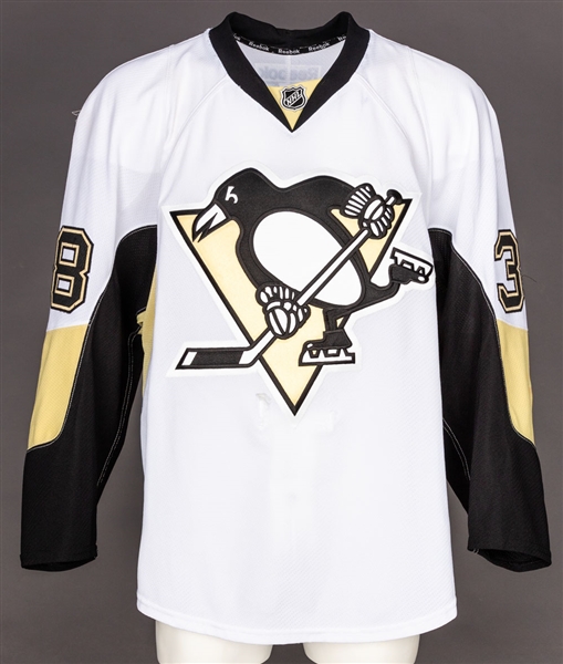 Zach Sill’s 2014-15 Pittsburgh Penguins Game-Worn Rookie Season Jersey with Team COA and JerseyTRAK LOA - Photo-Matched!