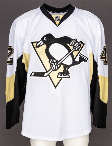 Bobby Farnham’s 2013-14 Pittsburgh Penguins Game-Worn Pre-Season Jersey with Team COA