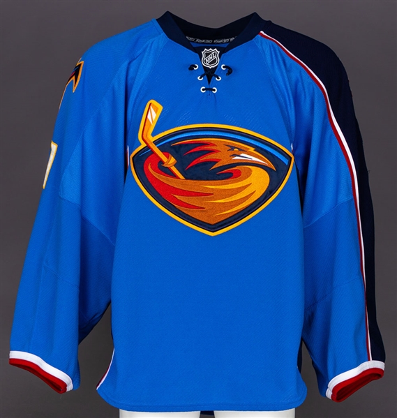 Ondrej Pavelecs 2008-09 Atlanta Thrashers Game-Issued Jersey with Team LOA 