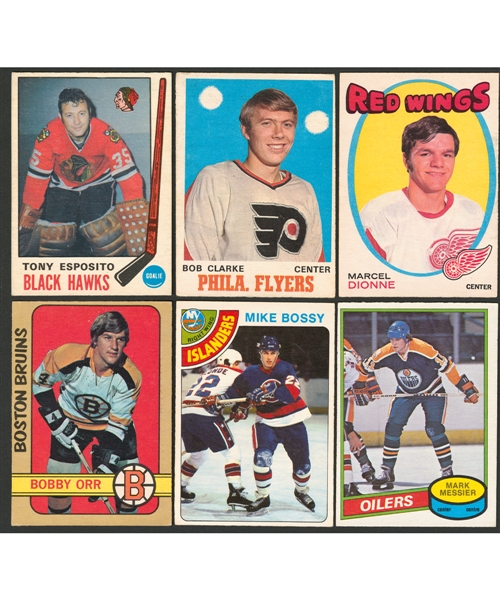 1970s to 2000s Rookie and Star Hockey Card Collection of 800+ Including Rookie Cards of Tony O, Clarke, Dionne, Bowman, Cherry, Bossy, Messier, Bourque, Coffey, Fuhr and Many More!