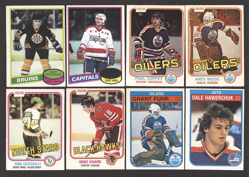 1976-77 to 1983-84 O-Pee-Chee and Topps Hockey Card Collection (1700+) Including OPC Rookie Cards of HOFers Ray Bourque, Paul Coffey, Denis Savard (3), Grant Fuhr, Dale Hawerchuk and Others