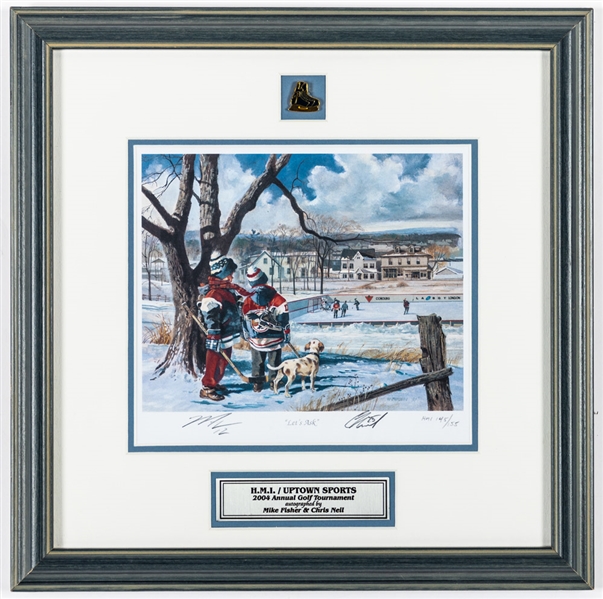 Brian Glennie’s “The Game”, “Saturday Morning” and “Let’s Ask” Multi-Signed Hockey HOFers and Legends Framed Lithograph Collection of 3 with Family LOA