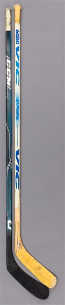 John Tavares 2009-10 CCM Rookie Season and Zigmund Palffy Late-1990s Vic New York Islanders Game-Used Sticks 