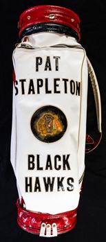 Pat Stapletons Vintage Chicago Black Hawks Personalized Golf Bag and Carry On Bag with Family LOA