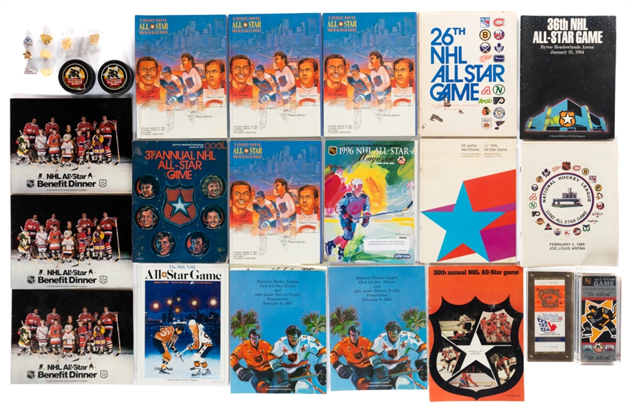 Tom Johnsons 1973 to 1996 NHL All-Star Game Memorabilia Collection from His Personal Collection with LOA