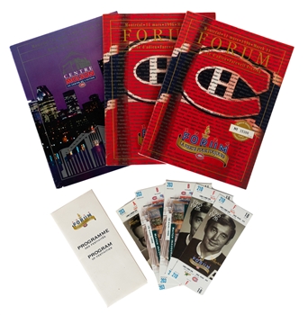 Tom Johnsons 1996 Montreal Canadiens Final Game at Forum and First Game at Molson Centre Collection Inc. Tickets and Programs from His Personal Collection with LOA