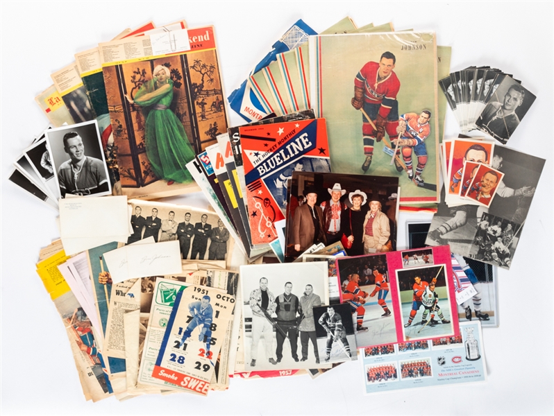 Tom Johnsons Vintage Hockey Photos, Postcards and Autograph Collection from His Personal Collection with LOA (Mostly Montreal Canadiens Items)