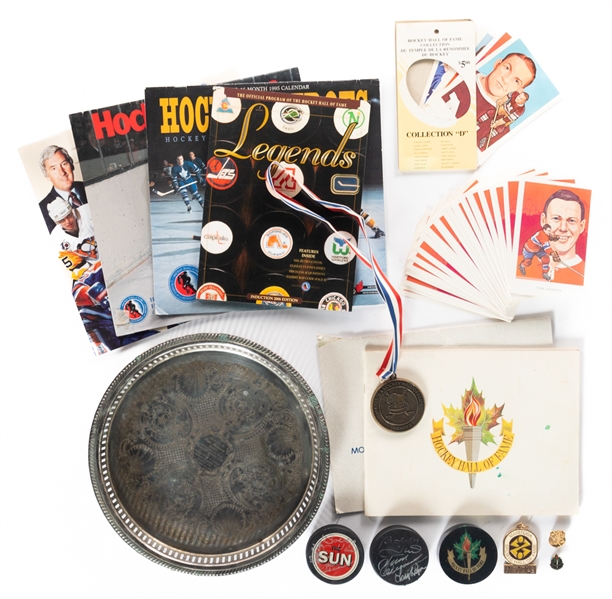 Tom Johnsons Hockey Hall of Fame and Manitoba Hall of Fame Award and Memorabilia Collection from His Personal Collection with LOA