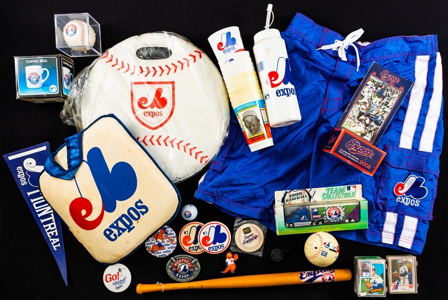 Large Montreal Expos Memorabila Collection including Signed Items 