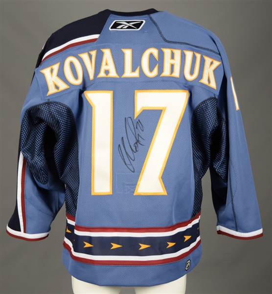 Ilya Kovalchuk Double-Signed Atlanta Thrashers Jersey with JSA LOA