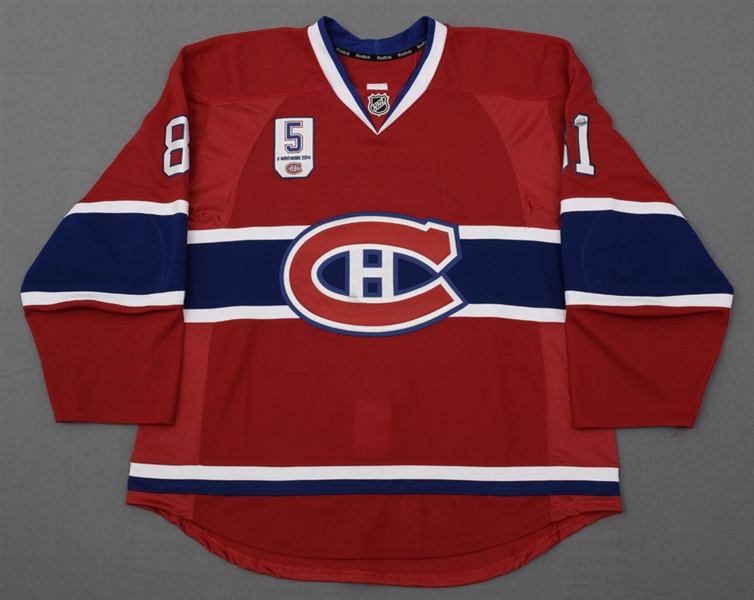 Lars Ellers 2014-15 Montreal Canadiens "Guy Lapointe Night" Game-Worn Jersey - Photo-Matched!