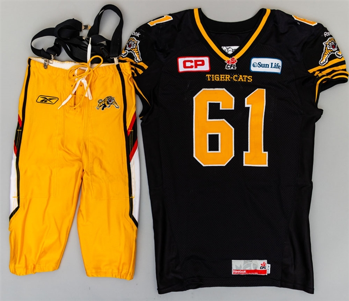 Joel Figueroa’s 2013 Hamilton Tiger-Cats Game-Worn Jersey and Pants 