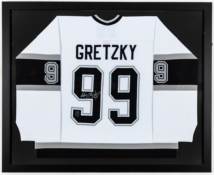 Wayne Gretzky Signed 1993-94 Los Angeles Kings Framed Jersey with WGA COA (35” x 43”) 
