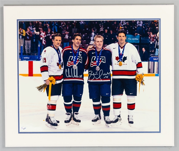 Detroit Red Wings Signed and Multi-Signed Photos (7) Including Datsyuk, Chelios, Hull, Lidstrom, Zetterberg and Others from Ted Lindsays Personal Collection with Family LOA