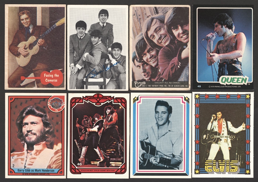 1950s to 1970s Music Groups/Singers Non-Sport Card Sets/Near Sets/Extras Including The Beatles, The Monkees, Elvis Presley, Kiss and Others - Includes Packs