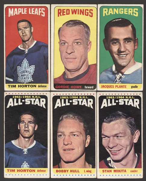 1964-65 Topps Hockey Tall Boys Near Complete Card Set (109/110)