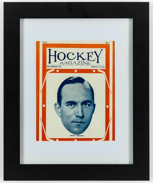 December 1927 "Hockey Magazine" Vol.1 No.1 Framed Issue with Howie Morenz Cover (14" x 17")