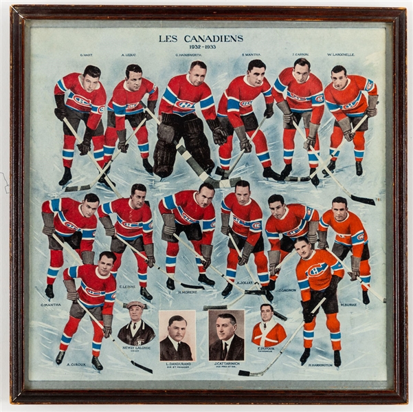 Montreal Canadiens 1932-33 Framed Team Picture Jigsaw Puzzle Plus Framed Team Picture of the Same Image Used for the Puzzle 