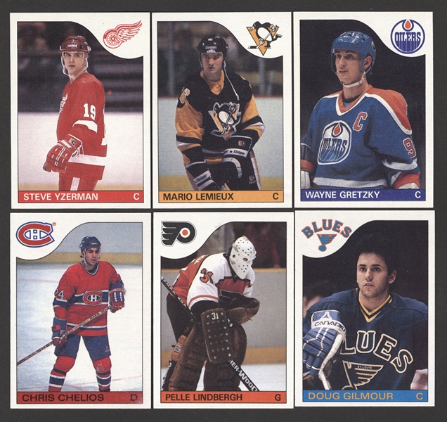 1985-86 Topps Hockey Near Complete Card Set Including Mario Lemieux Rookie