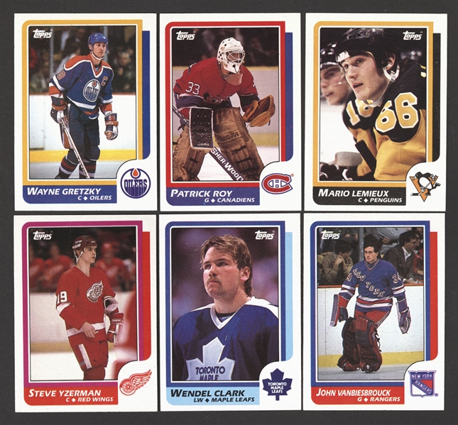 1986-87 Topps Hockey Near Complete Card Set Including Patrick Roy Rookie