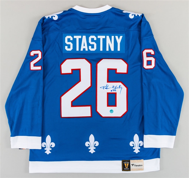 Peter Stastny Signed Quebec Nordiques Fanatics Jersey with COA 