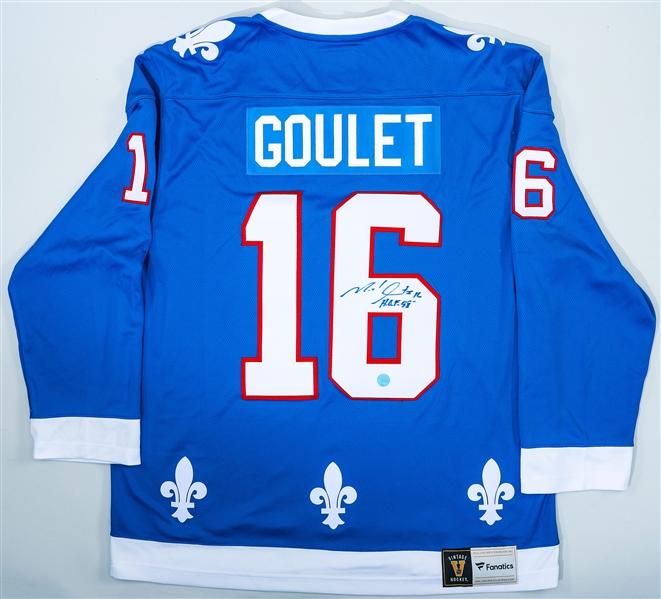 Michel Goulet Signed Quebec Nordiques Fanatics Jersey with COA 