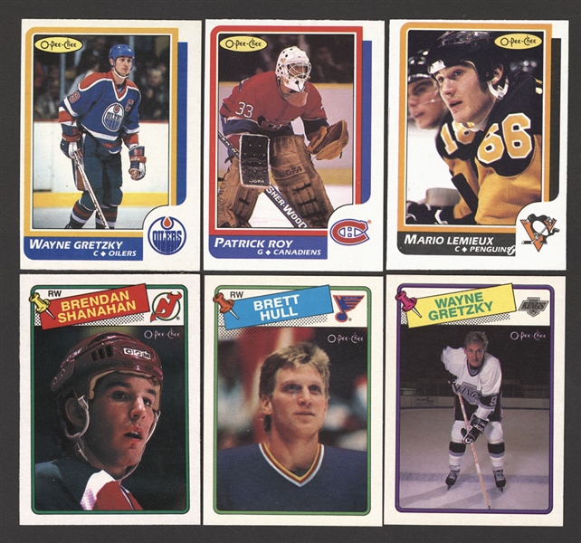 1986-87 and 1988-89 O-Pee-Chee Hockey Near Complete and Complete High Grade Card Sets