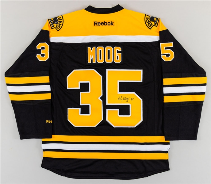 Andy Moog Signed Boston Bruins Jersey with LOA 