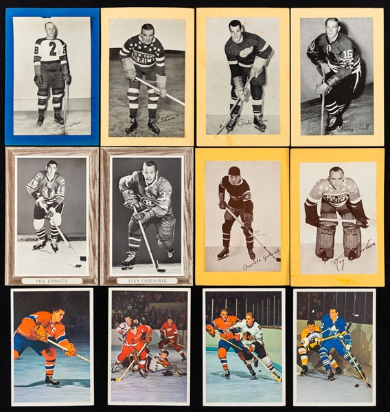 Bee Hive 1934-67 Group 1, 2 & 3 Hockey Photos (192), 1935-40 Canada Starch Crown Brand Hockey Pictures (34) and 1963-64 Toronto Star "Stars In Action" Hockey Pictures (57)