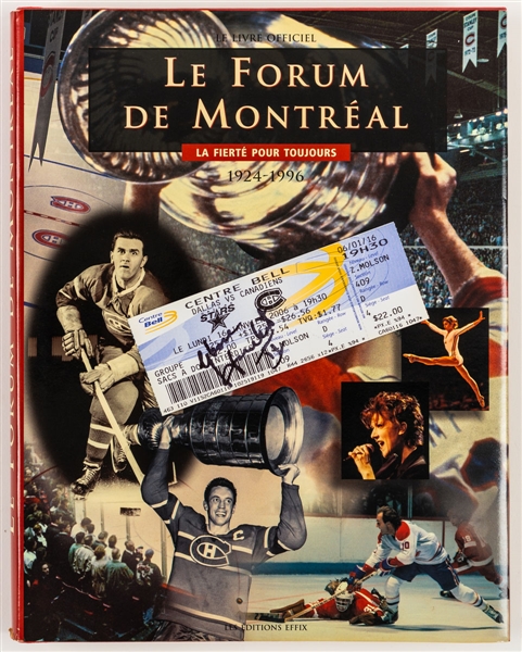 "Le Forum de Montreal" Multi-Signed Hardcover Book by 16 Former Montreal Canadiens Players Including Henri and Maurice Richard, Beliveau, Lafleur, Cournoyer and Others