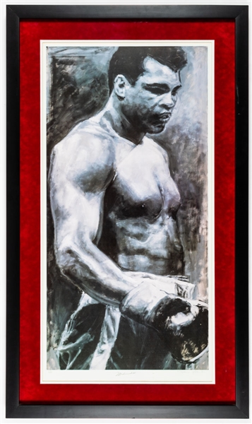 Muhammad Ali Signed 1992 “A Man of All Times” Stephen Holland Limited-Edition Framed Print (30” x 50 ½”) 