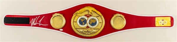 Mike Tyson Signed IBF Replica Championship Belt (JSA Certified) and Signed Framed Photo (PSA/DNA Certified) 