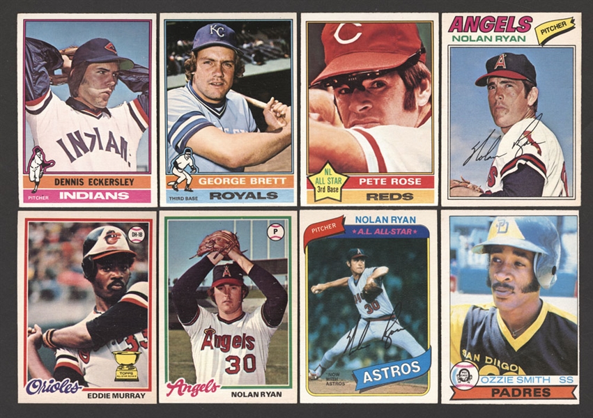 1976, 1977, 1978, 1979 & 1980 O-Pee-Chee Baseball Complete Sets (4) / Near Complete Set (1) Including Rookie Cards of Dennis Eckersley, Eddie Murray and Ozzie Smith