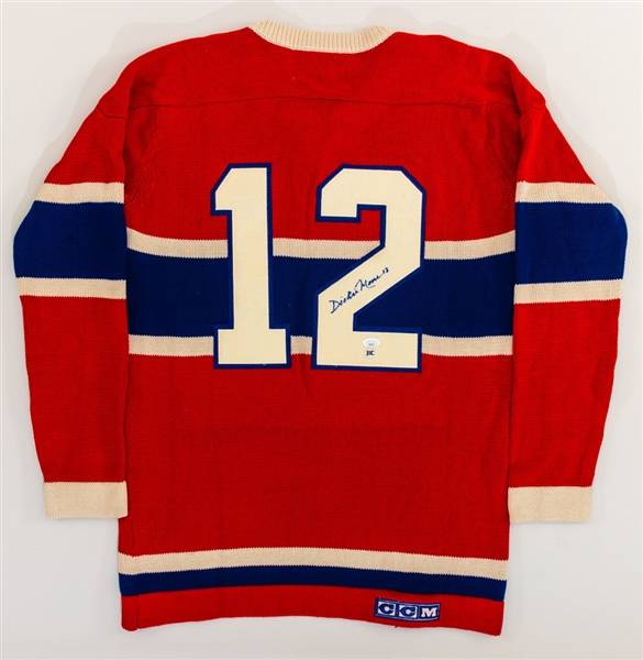 Deceased HOFers Henri Richard and Dickie Moore Signed Montreal Canadiens Jerseys - JSA Authenticated