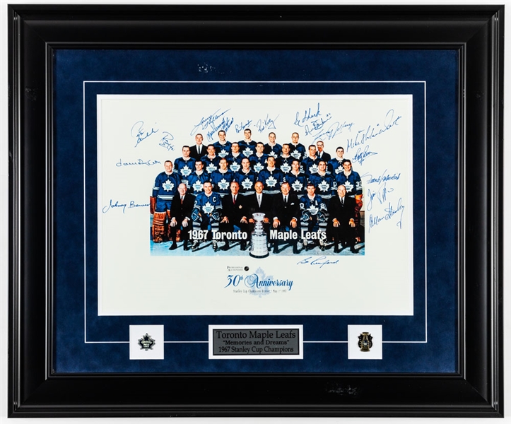 Toronto Maple Leafs 1966-67 Stanley Cup Champions 30th Anniversary Limited-Edition Team-Signed Framed Photo