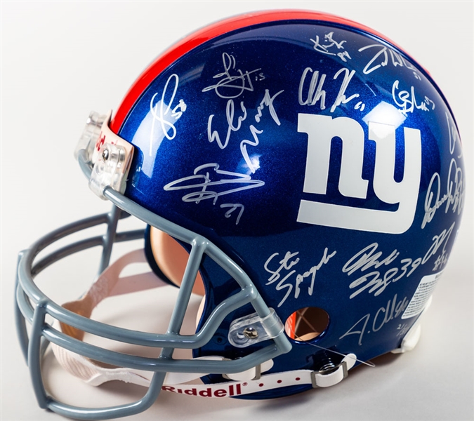 New York Giants 2007 Super Bowl Champions Team-Signed Full Size Limited-Edition Riddell Helmet #21/310 with Steiner COA