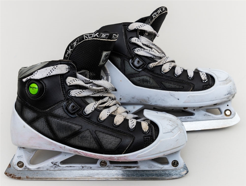 Marc-Andre Fleury’s 2011-12 Pittsburgh Penguins Signed Reebok Game-Used Skates with Family LOA