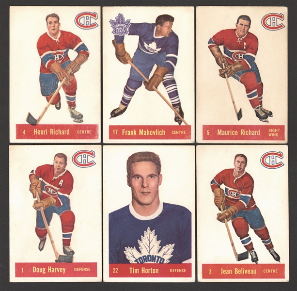 1957-58 Parkhurst Hockey Complete 50-Card Set