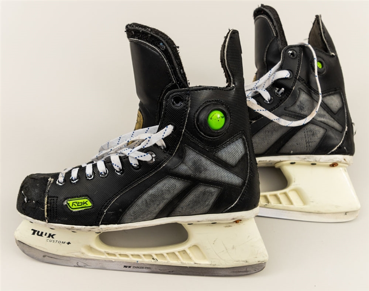 Patrick Marleau’s 2018-19 Toronto Maple Leafs Reebok Game-Used Skates with Team LOA – Photo-Matched! 