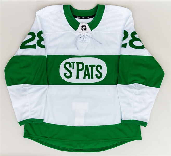 Connor Brown’s 2018-19 Toronto Maple Leafs “Toronto St Pats” Game-Worn Alternate Jersey with Team COA 