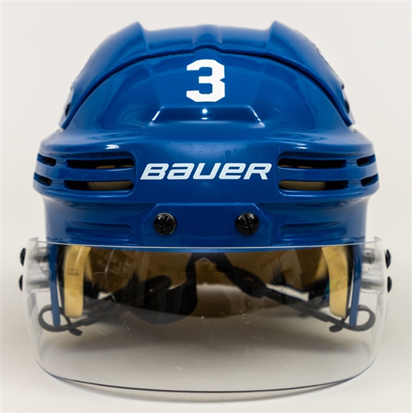 Justin Holl’s 2019-20 Toronto Maple Leafs Bauer Game-Worn Helmet with Team LOA 